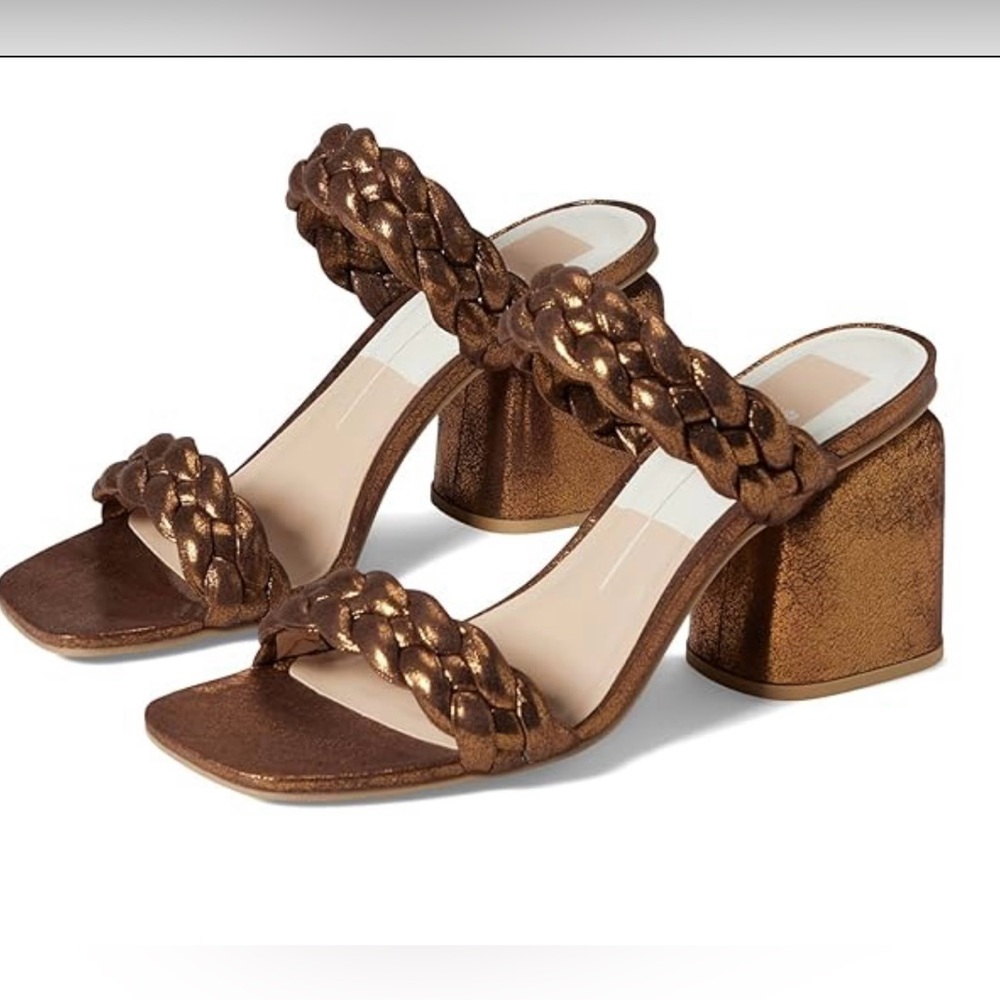 Dolce Vita Nairi Woven Bronze Metallic Suede